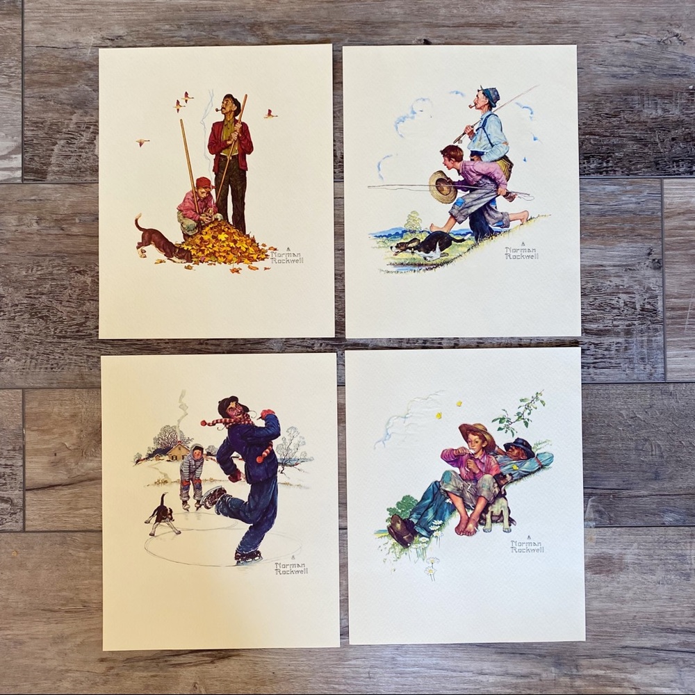Norman Rockwell 4 Seasons Prints
